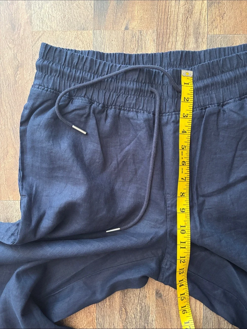 Quince Navy Blue Linen Summer Pants size large